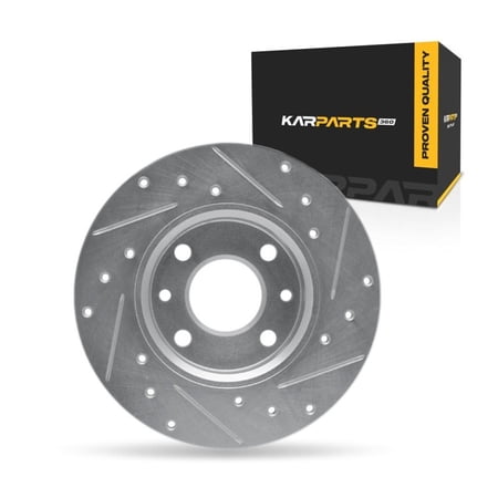 KarParts360 For Fiat 500 2009-2019 Disc Brake Rotor Rear, Driver Side | Cast Iron | Silver Finish | 59 Millimeters/2.32 Inches Center Hole Diameter | 11 Millimeters/0.43 Inches Nominal Thickness