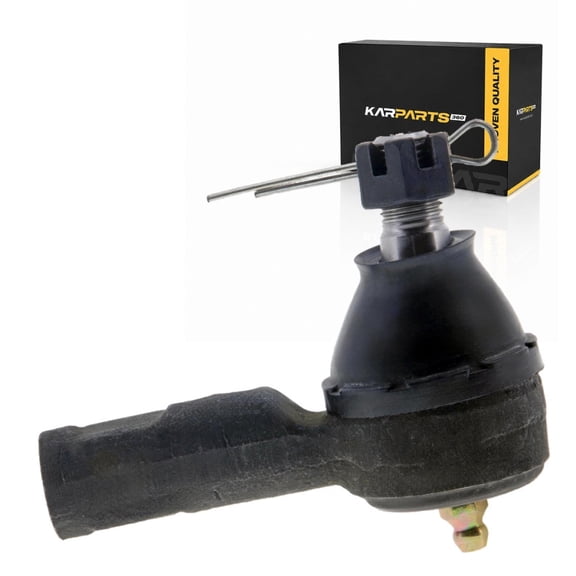 KarParts360 For 1990-1997 Geo Metro Tie Rod End | Rubber Dust Boot | Black Boot | Threaded Stud | Male End 1