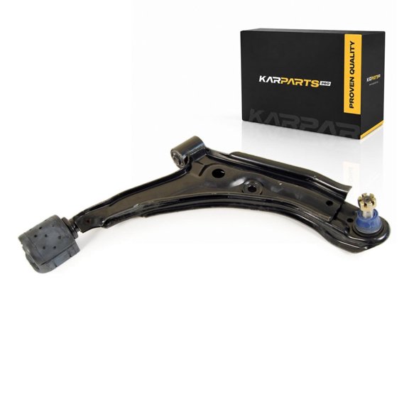 KarParts360 For 1991 1992 1993 Nissan NX Control Arm and Ball Joint | Steel | Press In | Threaded Stud | Rubber Bushing | Black Control Arm