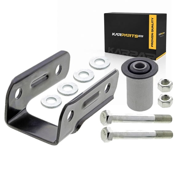 KarParts360 For 1994 Chevy S10 Blazer Leaf Spring Shackle | Steel | Black Bushing | 2 Bolt | 1 Bushing