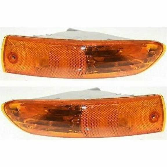 KarParts360 For 2002 03 04 2005 Mitsubishi Eclipse Signal Light Assembly Pair Driver and Passenger Side w/ Bulbs For MI2520117 MI2521117