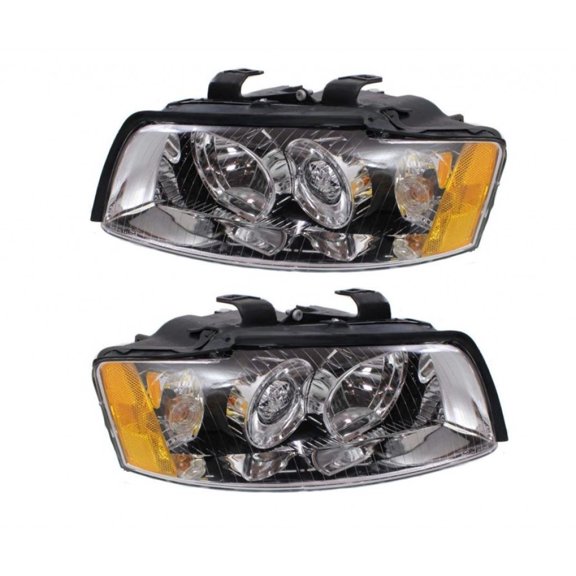 KarParts360 For 2002 2003 2004 2005 Audi S4 Head Light Assembly Pair Driver and Passenger Side For AU2502113 AU2503113