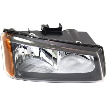 Black Headlight & Bumper Lamp Set For 2003-2006 Chevy Silverado 1500/2500 - Direct Replacement, Halogen, Smoked Housing