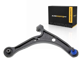 KarParts360 For 2003-2008 Honda Pilot Control Arm and Ball Joint | Sintered Metal Bearing | Threaded Ball Joint Stud | Rubber Bushing | Black