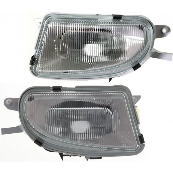 KarParts360 For 2003 Mercedes-Benz CLK320 Fog Light Assembly Pair Driver and Passenger Side w/ Bulbs For MB2592101 MB2593101