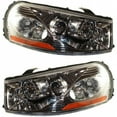 thumbnail image 1 of KarParts360 For 2003 Saturn LW300 Headlight Assembly Pair Driver and Passenger Side w/ Bulbs Replaces GM2502229 GM2503229, 1 of 4