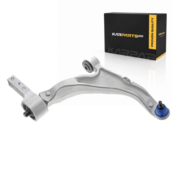 KarParts360 For 2007-2013 Acura MDX Control Arm and Ball Joint | Aluminum | Threaded Ball Joint Stud | Rubber Bushing | Silver | Pre-Greased