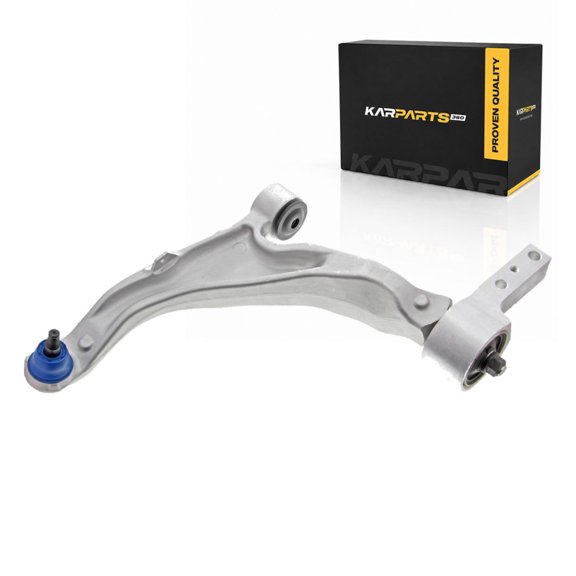 KarParts360 For 2007-2013 Acura MDX Control Arm and Ball Joint | Aluminum | Threaded Ball Joint Stud | Silver | Rubber Bushing | Pre-Greased