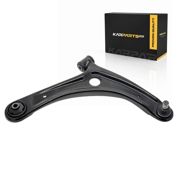 KarParts360 For 2007-2017 Jeep Patriot Control Arm and Ball Joint Assembly | Steel | Grooved Ball Joint Stud | Rubber Bushing | Pre-Greased