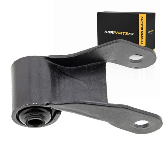 KarParts360 For 2007 Chevy Silverado 1500 HD Classic Leaf Spring Shackle | Steel Bolt | Black Bushing | 2 Bolt | 1 Bushing