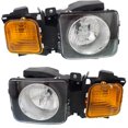 thumbnail image 1 of KarParts360 For 2009 2010 Hummer H3T Headlight Assembly Pair Driver and Passenger Side w/Bulbs Replaces HU2502100 HU2503100, 1 of 5