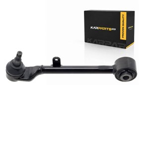 KarParts360 For 2009-2015 Honda Pilot Control Arm and Ball Joint | Steel | Unitized Ball Joint Mounting | Black | Rubber Bushing | Ball Joint End 1