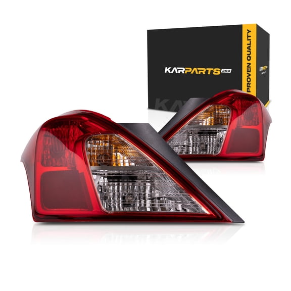 KarParts360 For 2012-2019 Nissan Versa Tail Light Assembly Driver and Passenger Side Pair w/Bulbs NI2800194, NI2801194 | 265503AN0A, 265553AN0A