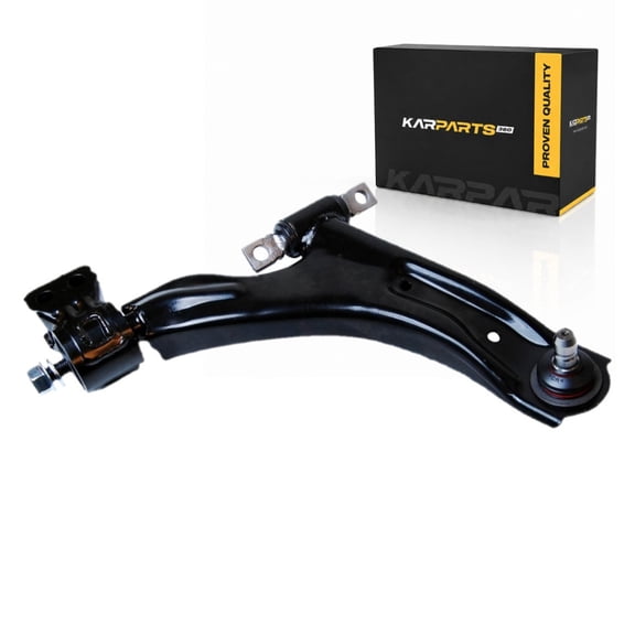 KarParts360 For 2013 2014 2015 Chevy Spark Control Arm and Ball Joint | Steel | Press In | Grooved Stud | Rubber Bushing | Black Control Arm