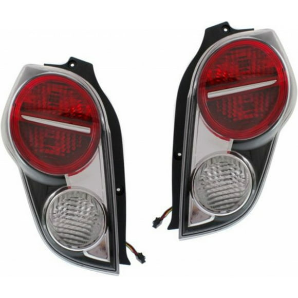 KarParts360 For 2013 2014 2015 Chevy Spark Tail Light Assembly Pair Driver and Passenger Side w/Bulbs For GM2800256 GM2801256 | 95926604, 95926605