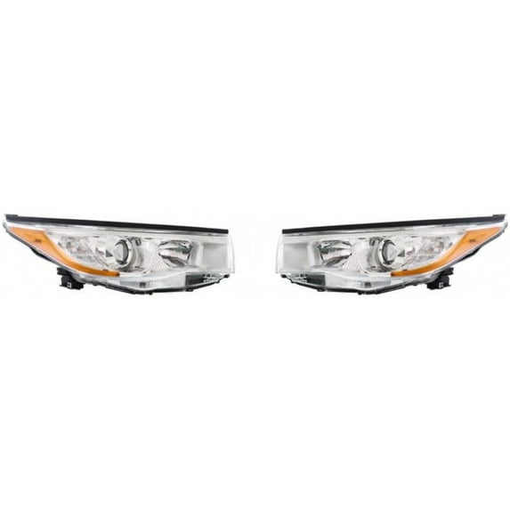 For 2014 2015 2016 Toyota HIGHLANDER Head Light Assembly Pair Driver and Passenger Side w/Bulbs For TO2502221 TO2503221