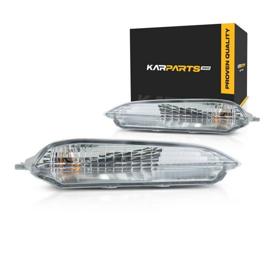 KarParts360 For 2016 2017 2018 Honda Pilot Parking Signal Light Assembly Pair Driver and Passenger Side w/Bulbs For HO2530127 HO2531127