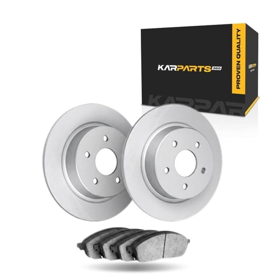 KarParts360 For Audi A6 2006 07 08 09 10 2011 Brake Set Rear | Cast Iron | Performance/Racing Driving Style | Plain Rotor Style