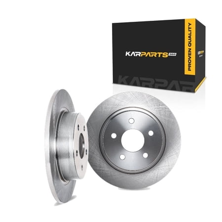 KarParts360 For Audi Q3 2016-2025 Brake Rotor Set Rear | Cast Iron | Rotors Only Design | 1-Piece Construction