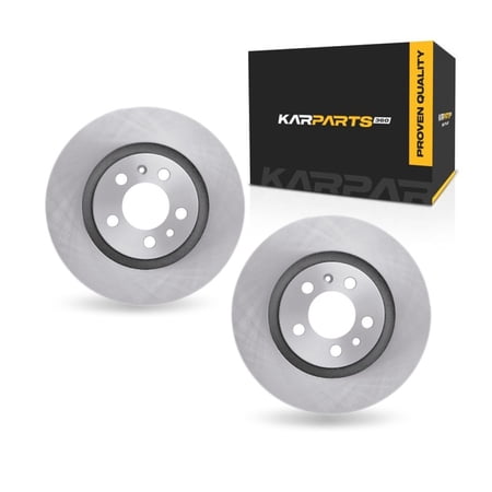 KarParts360 For Audi Q3 2019-2025 Brake Rotor Set Rear | Cast Iron | Rotors Only Design | 1-Piece Construction