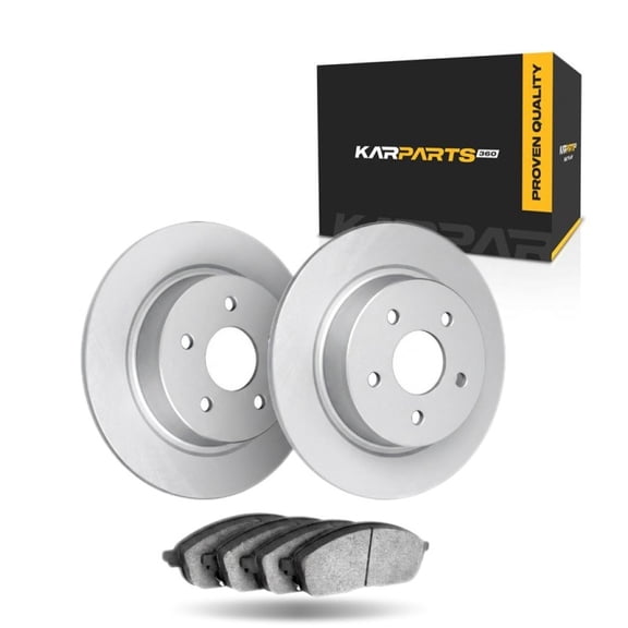 KarParts360 For Audi TT Quattro 2016-2023 Brake Set Rear | Cast Iron | Performance/Racing Driving Style | Plain Rotor Style