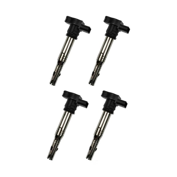CarLights360 For Audi TT Quattro/TTS Quattro 2009-2015 Ignition Coil Set | Black | Coil on Plug Ignition | Push On Mount | Blade Terminal