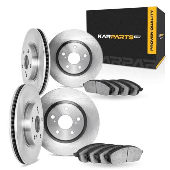 KarParts360 For BMW 325i/335is 2012 2013 Brake Set Front and Rear | Excluded Calipers | Plain Rotor Style