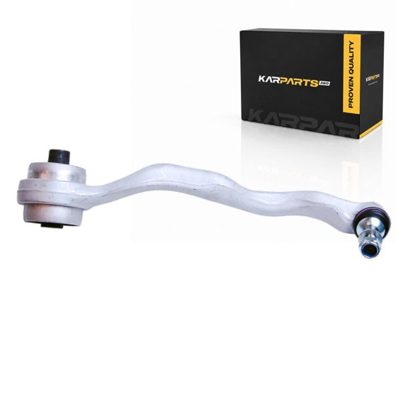 KarParts360 For BMW 335is 2012 2013 Control Arm and Ball Joint | Aluminum | Press In | Threaded Ball Joint Stud | Rubber Bushing | Silver Control Arm