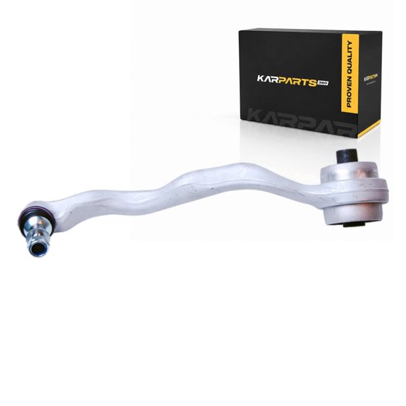 KarParts360 For BMW 335is 2012 2013 Control Arm and Ball Joint | Aluminum | Press In | Threaded Ball Joint Stud | Silver Control Arm | Rubber Bushing