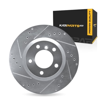 KarParts360 For BMW Z3 1998 99 00 01 2002 Brake Rotor Front, Passenger Side | Silver | 12.40 Inches Outside Diameter | 1.04 Inches Discard Thickness