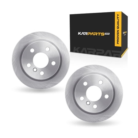 KarParts360 For BMW i3 2014-2021 Brake Rotors Rear | Cast Iron | Rotors Only Design | 1-Piece Construction
