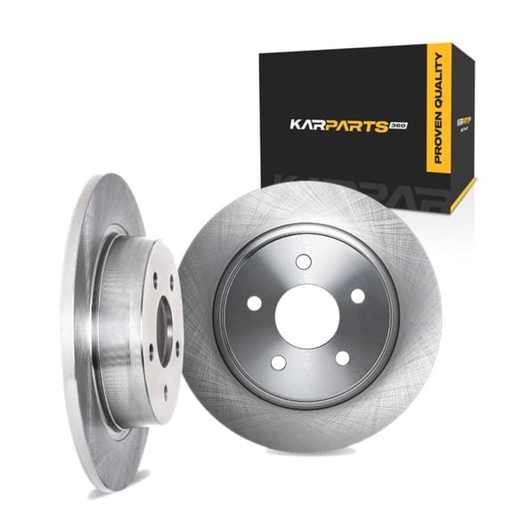 KarParts360 For Buick LaCrosse 2012 13 14 15 2016 Brake Rotors Rear | Cast Iron | Rotors Only Design | 1-Piece Rotor Construction