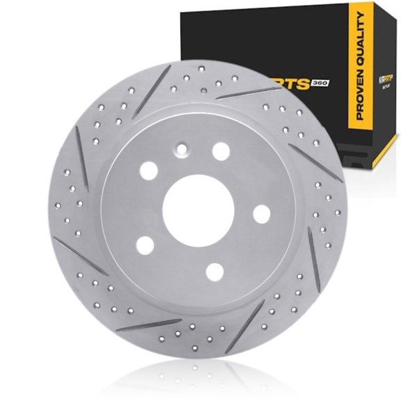 KarParts360 For Buick LaCrosse 2012 13 14 15 2016 Rotor Set Rear, Driver Side | Solid Rotor