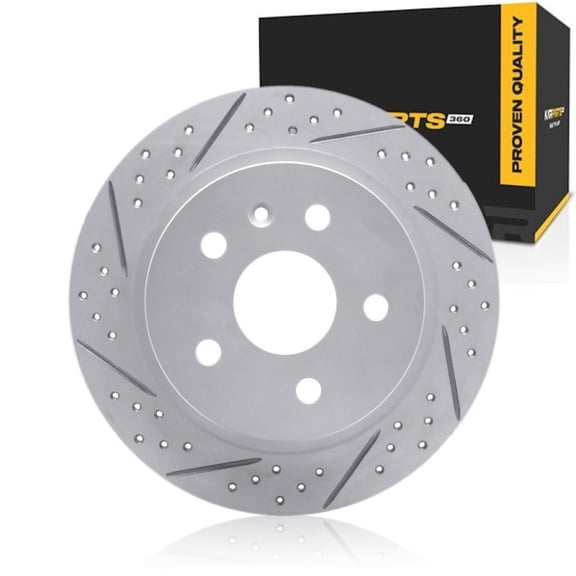 KarParts360 For Buick LaCrosse 2012 13 14 15 2016 Rotor Set Rear, Passenger Side | Solid Rotor