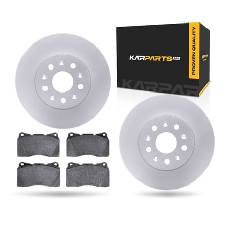 KarParts360 For Cadillac CT6 2016 2017 2018 Brake Set | 5000 Ceramic Series | With EURO Brake Pads | Includes Hardware Contents