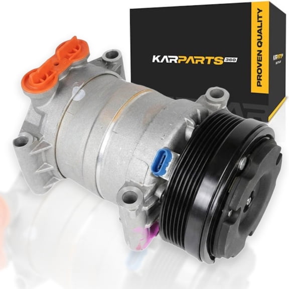 KarParts360 For Cadillac Escalade 1999 2000 A/C Compressor | HT6 Compressor | Serpentine Pulley Belt | Pin Terminal | Female Connector | 89019367