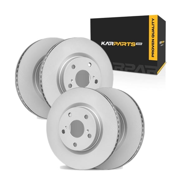 KarParts360 For Chevy Corvette 2020 21 22 23 24 2025 Brake Rotor Set Front and Rear | Cast Iron Rotor