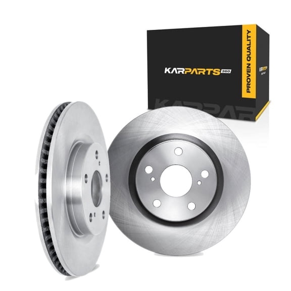 KarParts360 For Chevy Impala 2011 12 13 14 15 2016 Brake Rotors Front | Cast Iron | Rotors Only Design | 1-Piece Rotor Construction
