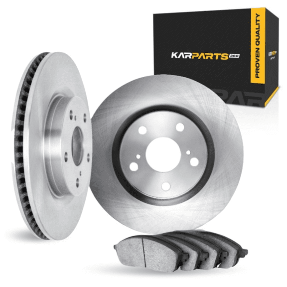 KarParts360 For Chevy Impala 2014-2020 Brake Rotor Set Rear | Excluded Calipers | Plain Rotor Style