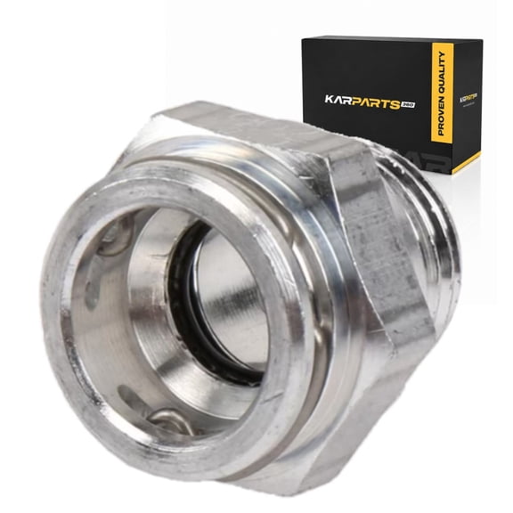 KarParts360 For Chevy Silverado 2500 2010-2014 Connector | Silver | Aluminum | Threaded End 1 | Quick Connect End 2 | Medium Thread