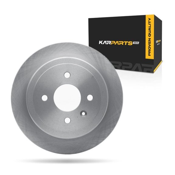 KarParts360 For Chevy Spark EV 2014 2015 2016 Disc Brake Rotor | Rear | 258 Millimeters/10.16 Inches Outside Diameter | 4 Stud/Lug Hole