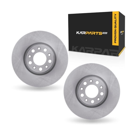 KarParts360 For Dodge Dart 2013 2014 2015 2016 Brake Rotors Front | Cast Iron | 1-Piece Construction | Rotors Only Design