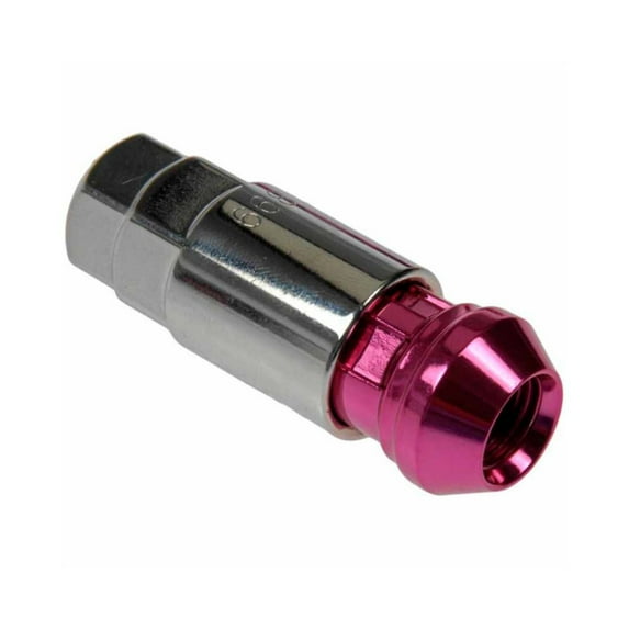 KarParts360 For Dodge Viper 2008 2009 2010 Acorn Nut Lock Set | Steel | Pink Color | External Lock Design Pattern | Fine Thread Type