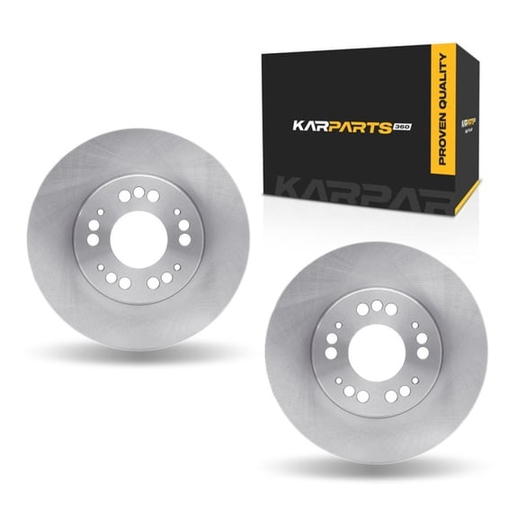 KarParts360 For Eagle Talon 1993 94 95 96 1997 Brake Rotor Set Front | Cast Iron | Rotors Only Design | 1-Piece Construction