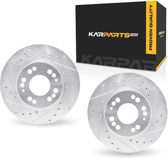 KarParts360 For Eagle Talon 1993 94 95 96 1997 Brake Rotors Front | Silver