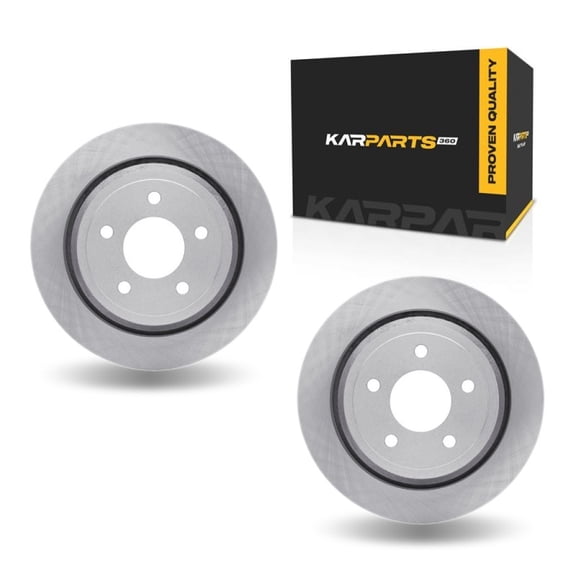 KarParts360 For Ford Crown Victoria 2003-2011 Brake Rotors Rear | Cast Iron