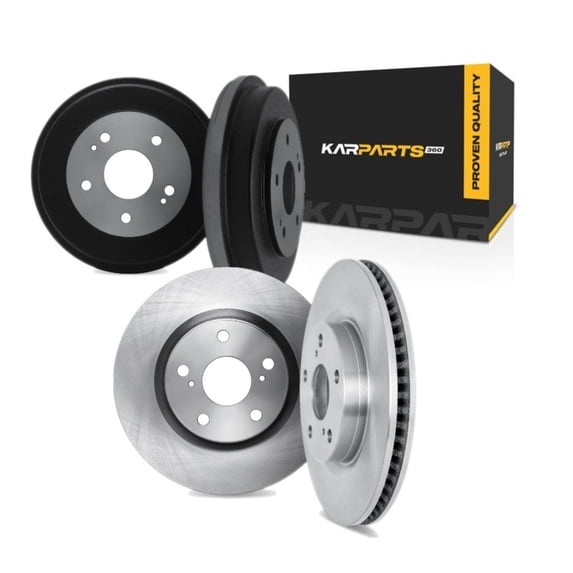 KarParts360 For Ford Escape 2008 09 10 11 2012 Disc Brake Rotors | Front and Rear | Set Of 4 | Cast Iron Material
