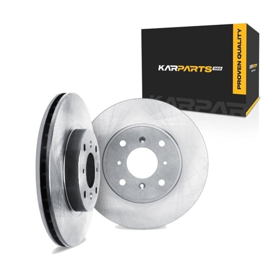 KarParts360 For Ford Escort 1991 92 93 94 95 1996 Brake Rotors Front | Cast Iron | Rotors Only Design | 1-Piece Construction
