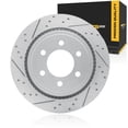 thumbnail image 1 of KarParts360 For Ford F-150 2015 2016 2017 Brake Rotor Driver Side | Rear | Drilled and Slotted | 90.1 mm / 3.55 in. Center Hole Diameter, 1 of 8