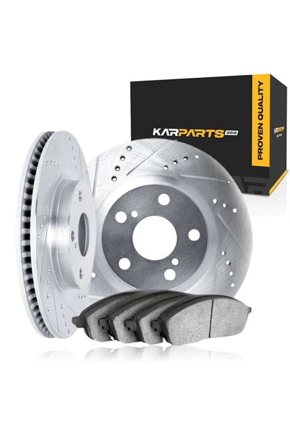 For Ford Ranger 1990 91 92 93 1994 Brake Rotor Set Front | Silver | Drilled And Slotted Rotor Style